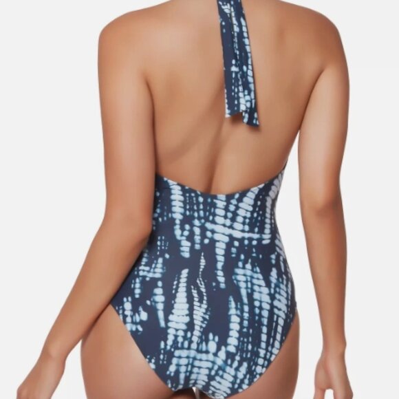 NWT! Bar III Inkwell Forever Tie Dye Plunging One Piece Swimsuit NEW! - Picture 3 of 3